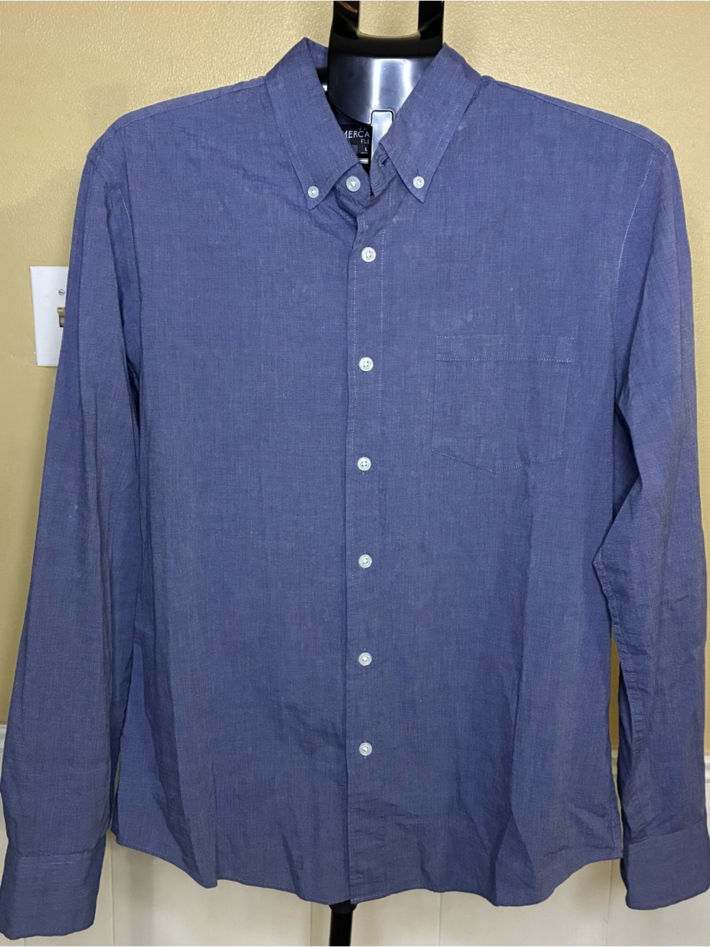 J. Crew Men's Navy Button-Down Long Sleeve Shirt